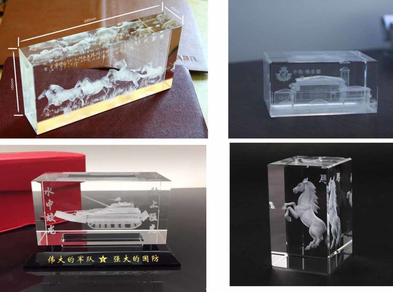 Crystal Engraved with Machine Images for Promotion Gift