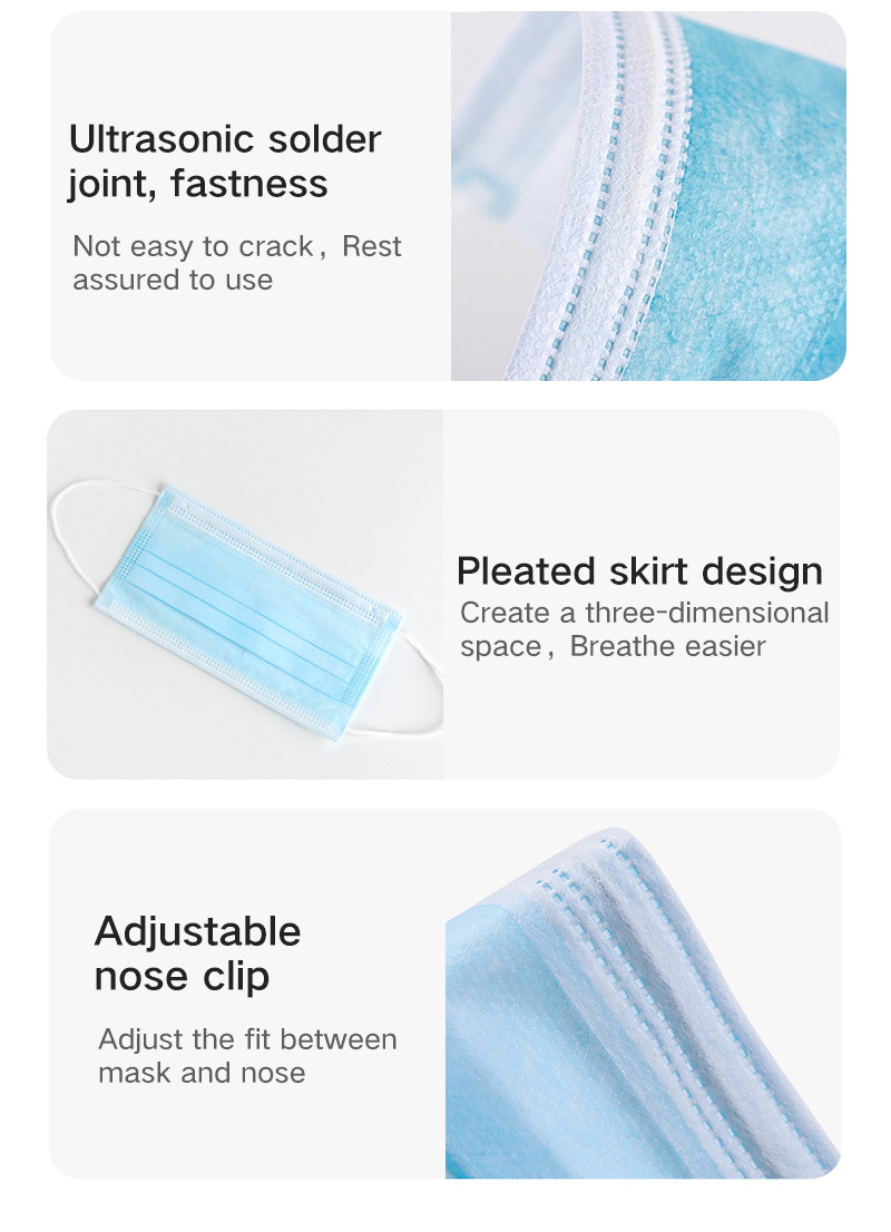 Child Disposable Non-Woven Carbon Protective Facial Melt-Blown Face Mask
