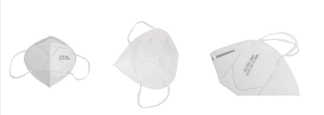 Non-Woven Fabric KN95 Face Mask, 5 Layers Disposable Mask, White