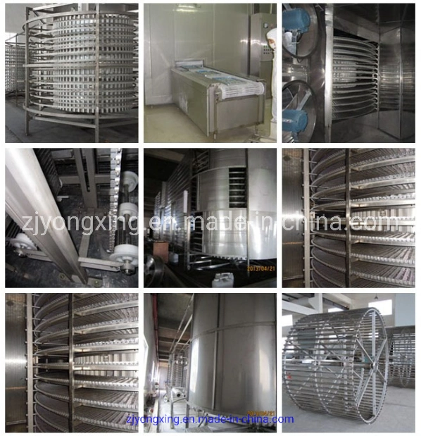 Full Stainless Steel Spiral Tunnel IQF Quick-Freezing Machine/Instant Quick Freezer