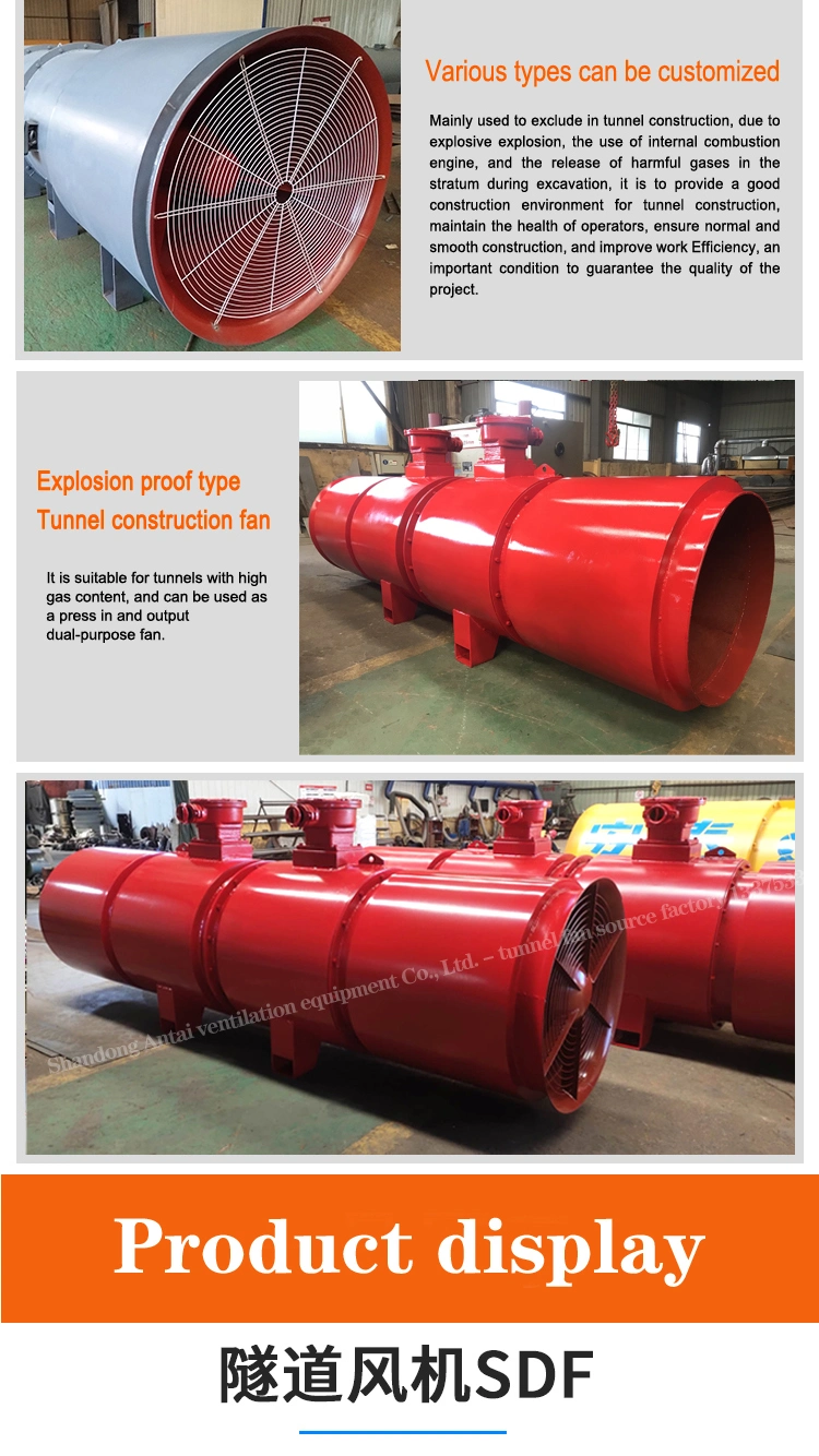 Low Noise Explosion-Proof Mine Fan or Tunnel Fan/Axial Flow Fan Blower From OEM