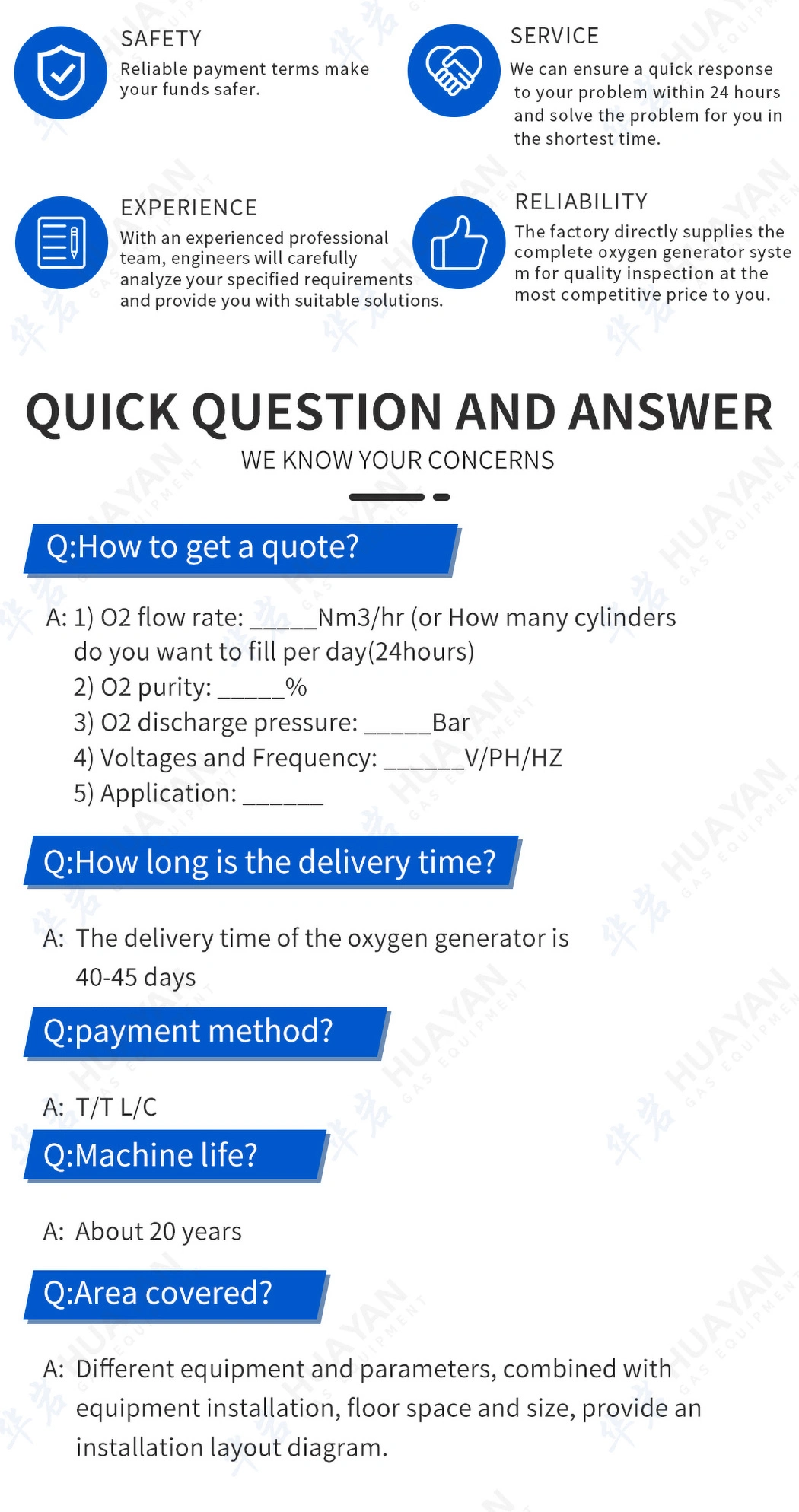 Hyo-45 Industrial Psa Oxygen Generator Oxygen Plant Medical Oxygen Concentrator