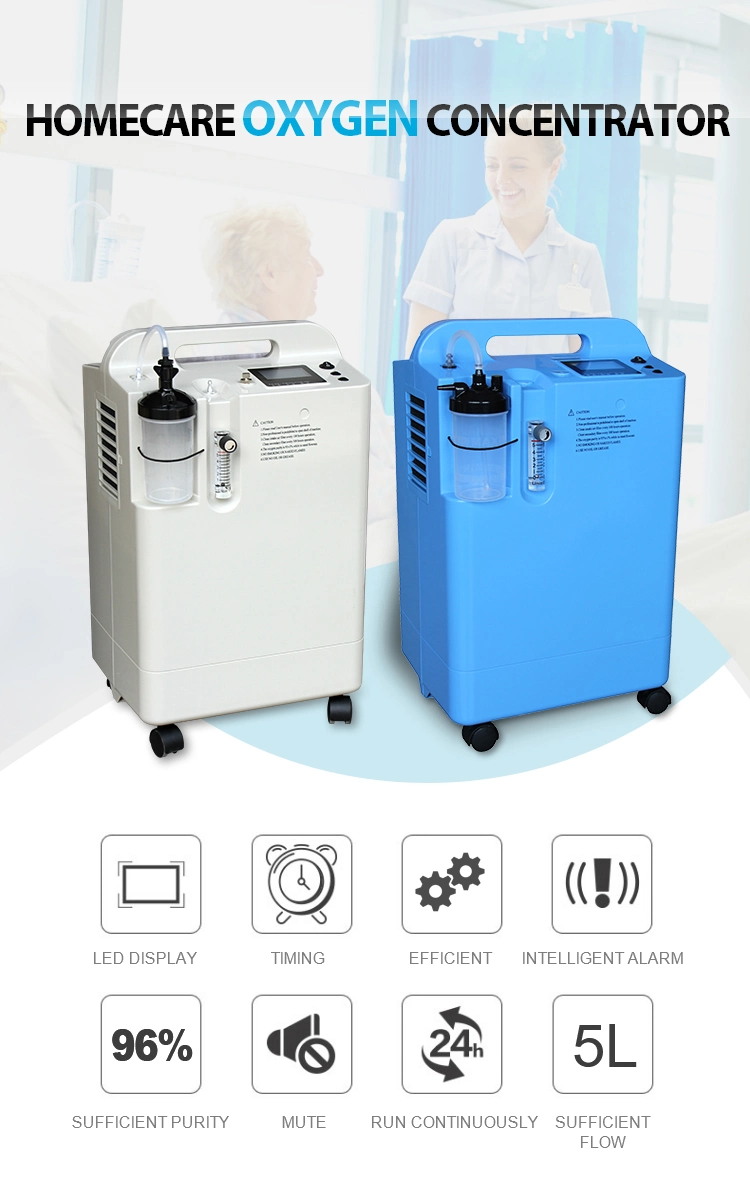 Hospital Equipment 5lpm Oxygen Concentrator Medical Portable Oxygen Generator for Oxygen Therapy