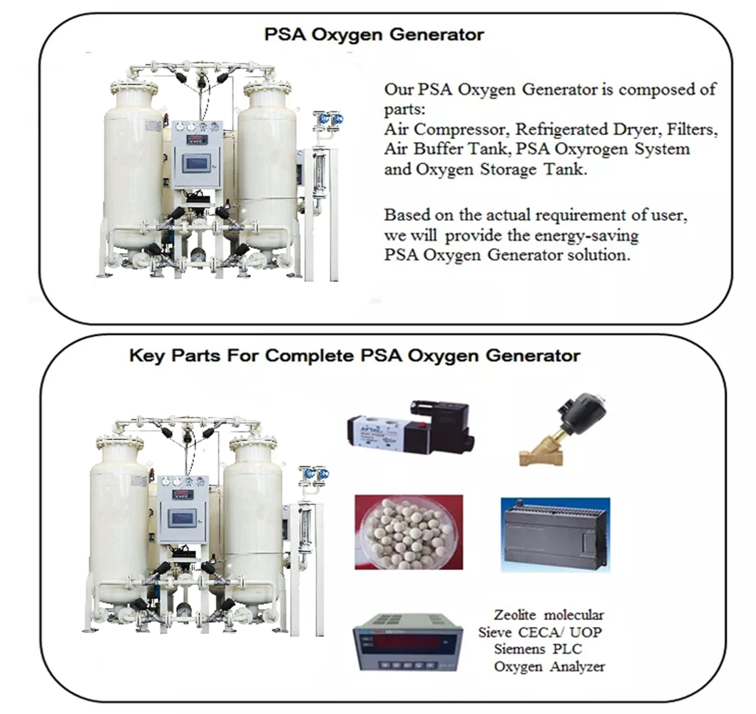 High Quality Psa Oxygen O2 Gas Generator Making Machine Plant (90%-96%)