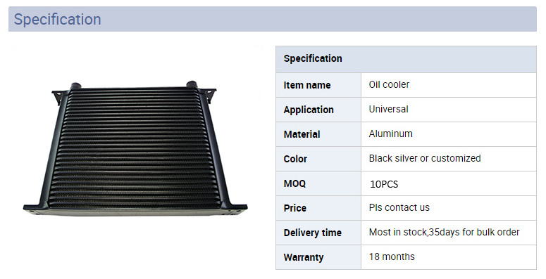 Racing-Black 30 Row an-10an Universal Engine Transmission Oil Cooler