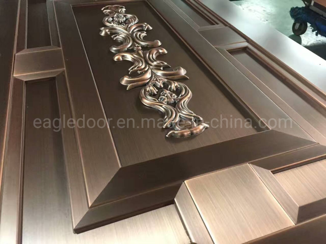Swing Open Style and Exterior Position Copper Entry Doors Main Entrance House Door Design