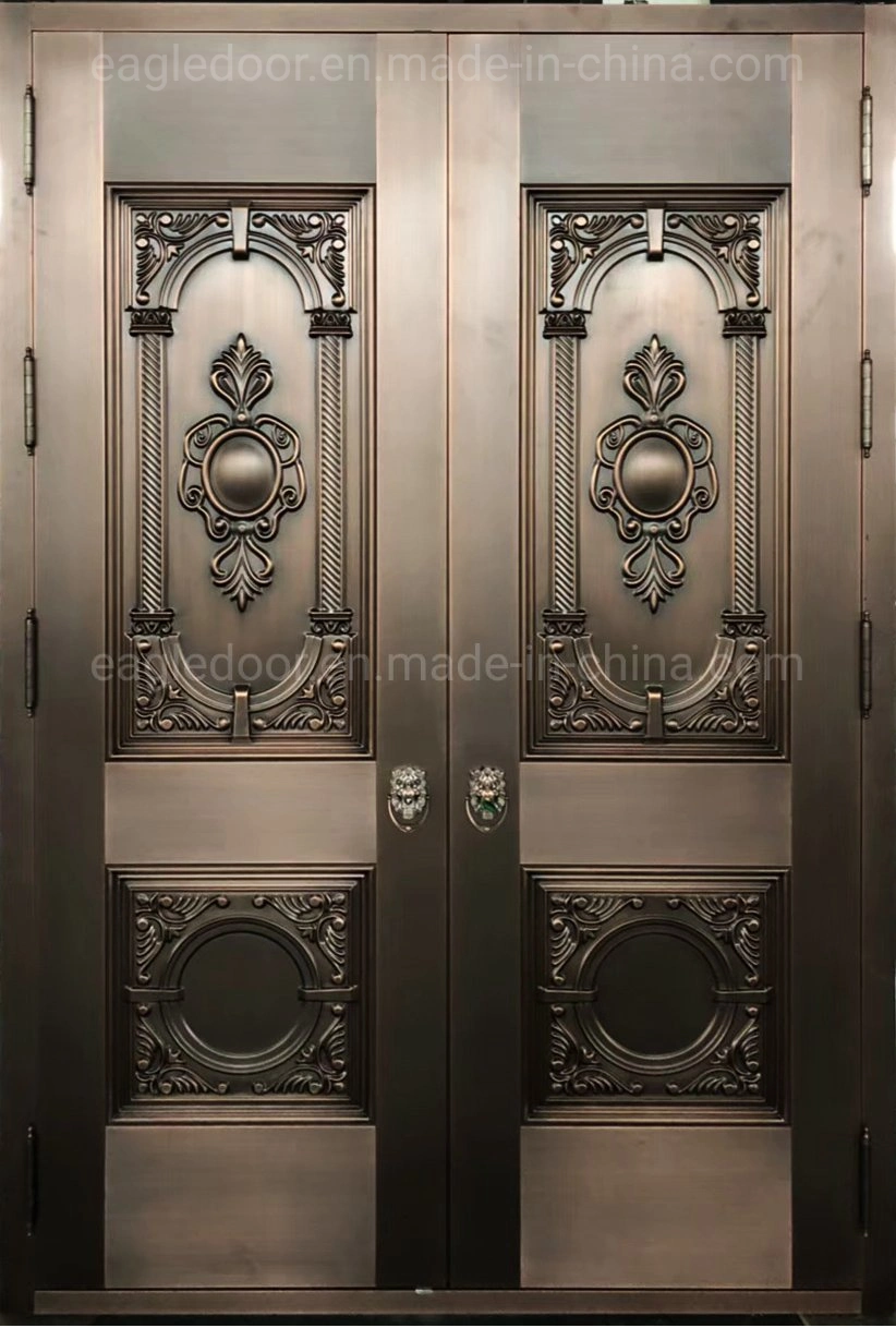 EU Bank Exterior Position Copper Entry Doors Main Entrance House Door Design