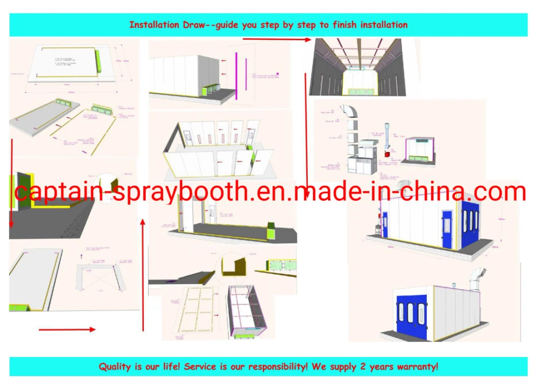 Captain Customized 12m Spray Booth/Paint Booth/Drying Booth