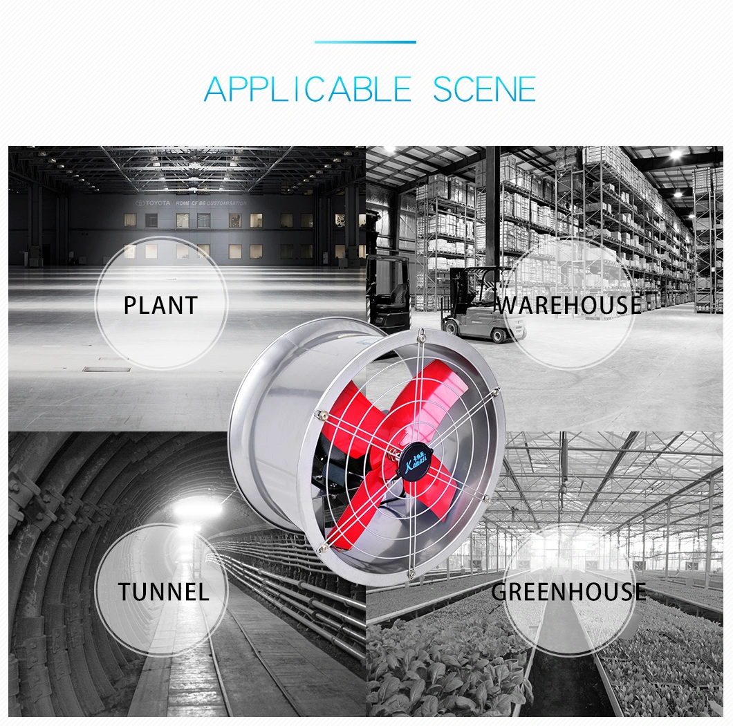 Electric Duct Industrial All Metal Air Blowers Industrial Exhaust Fan