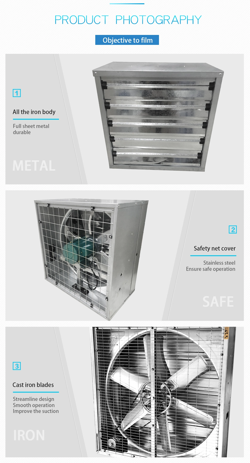 Poultry Farm Greenhouse Chicken House Industrial Exhaust Ventilation Barn Fan