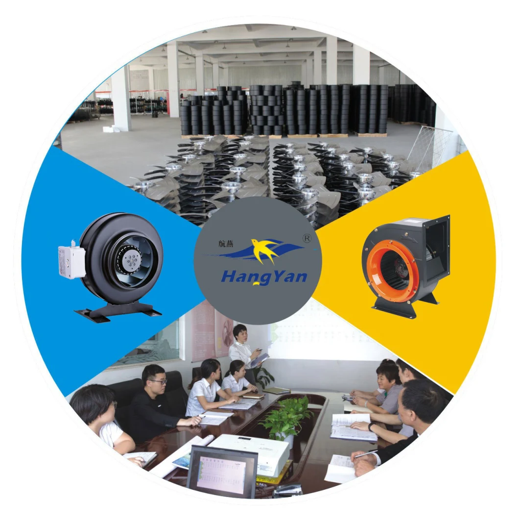 AC/Ec/DC Motor Driven Backward Curved Centrifugal Fan Silent Inline Duct Exhaust Fan