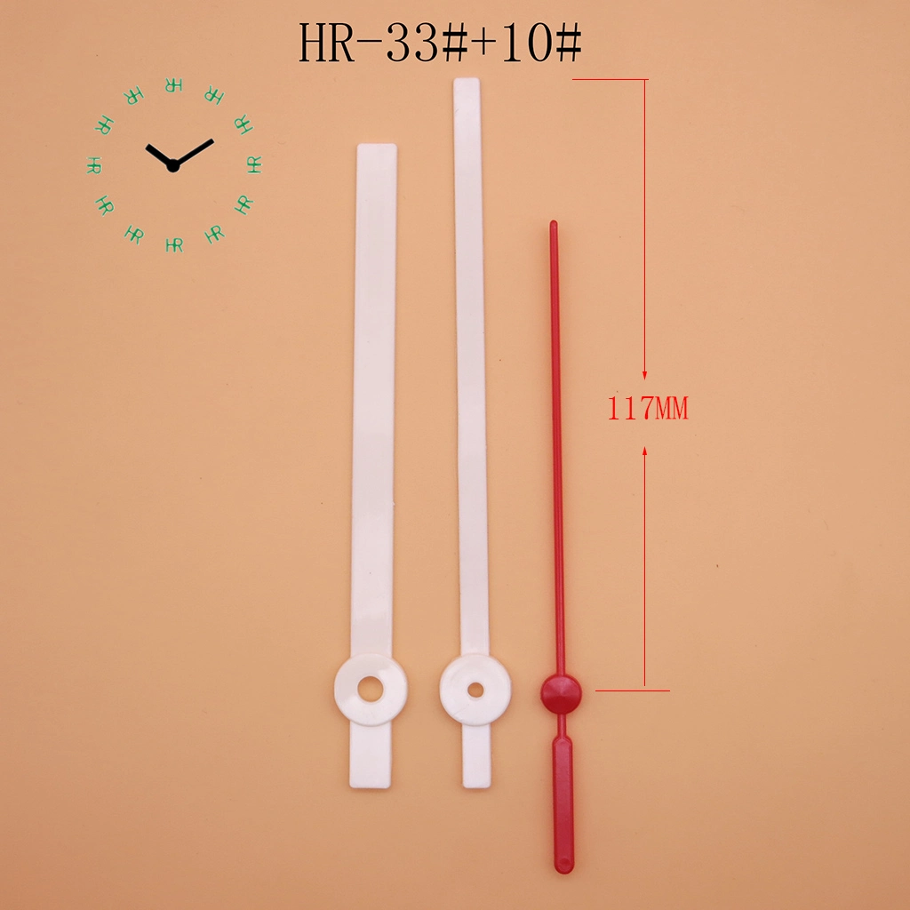 Hr33 117mm Whie Plastic Clock Hand Red Second Hand