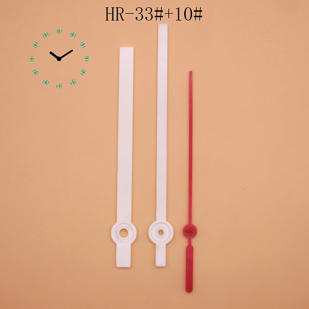 Hr33 117mm Whie Plastic Clock Hand Red Second Hand