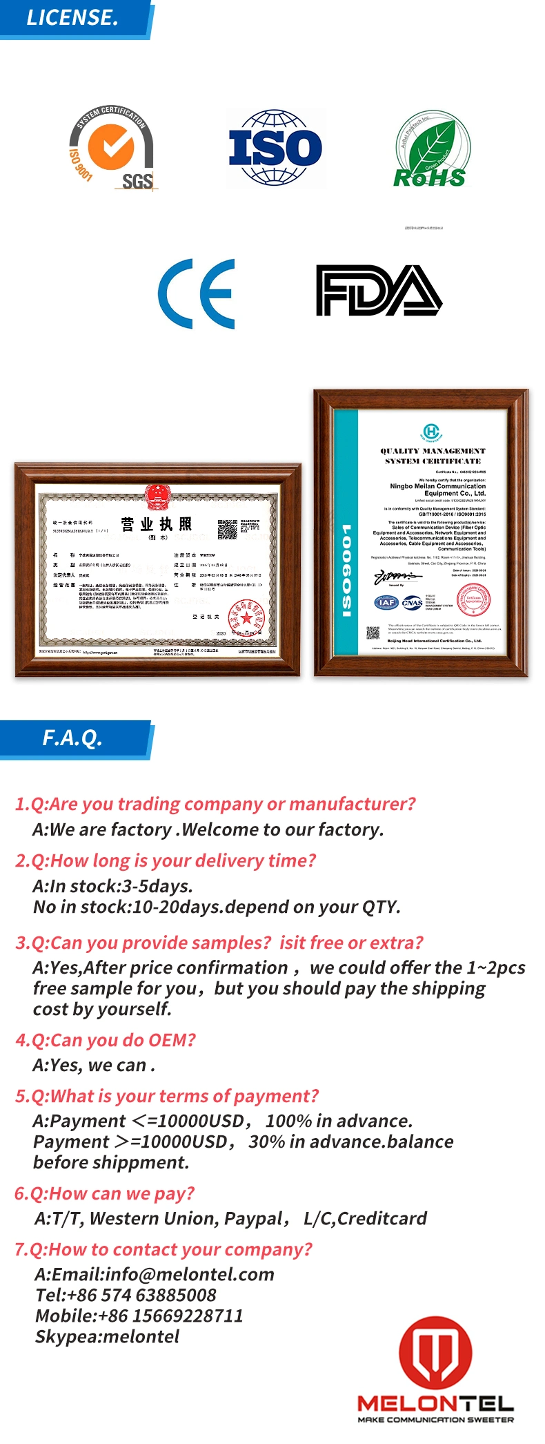 Original New Zte F603 Router Gpon ONU with 1ge+1fe+1tel