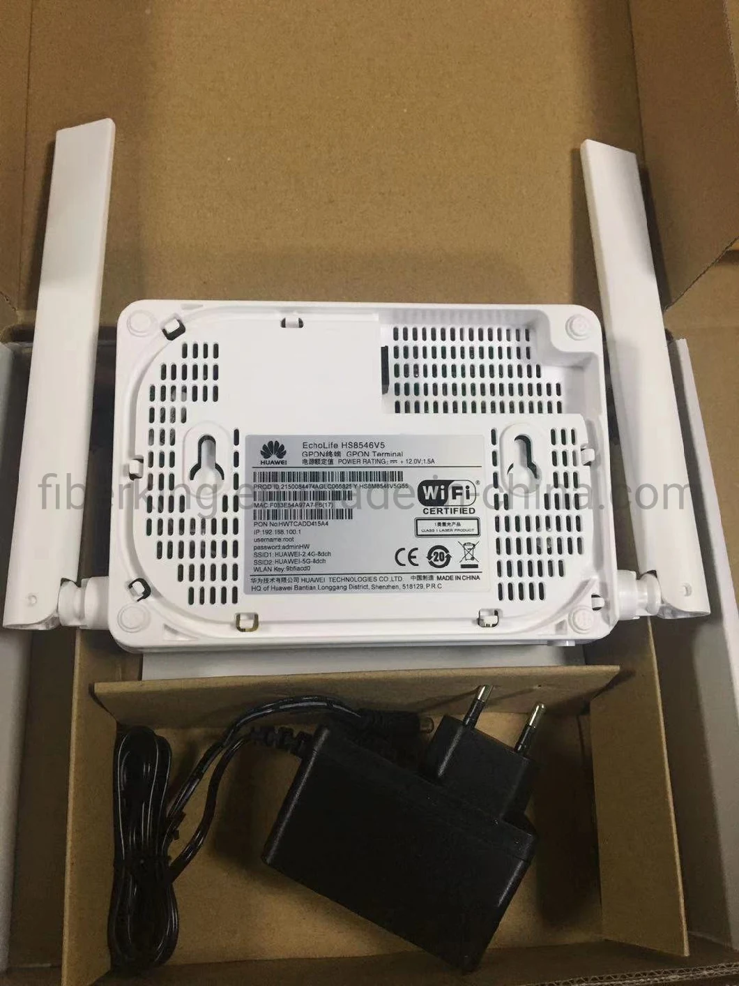 HS8546V5 4ge Gpon Gepon ONU Ont with Dual Band WiFi+Pots 8546V5 for Huawei