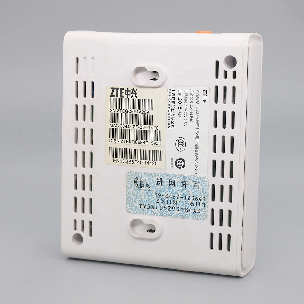 Original New Zte Zxa10 F601 Gpon Terminal Ont FTTH Ftto Gpon ONU with 1ge Ethernet Port Gepon ONU