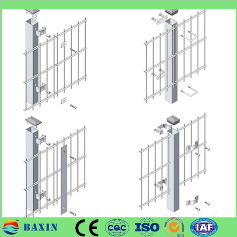 PVC Coated 868 656 Welded Double Wire Garden Fence Panel