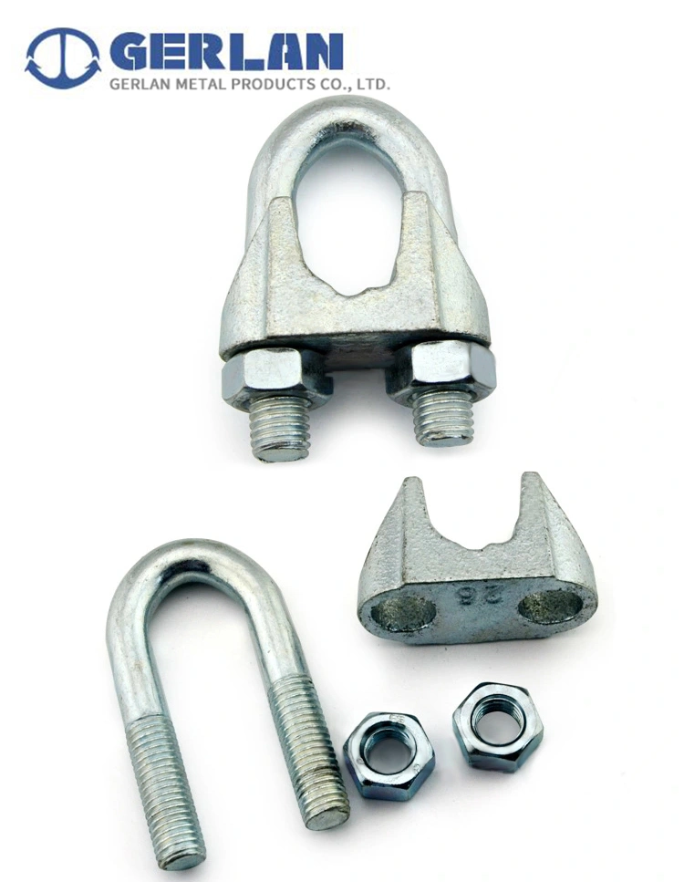 Cross Galvanised DIN741 Malleable Wire Rope Clips