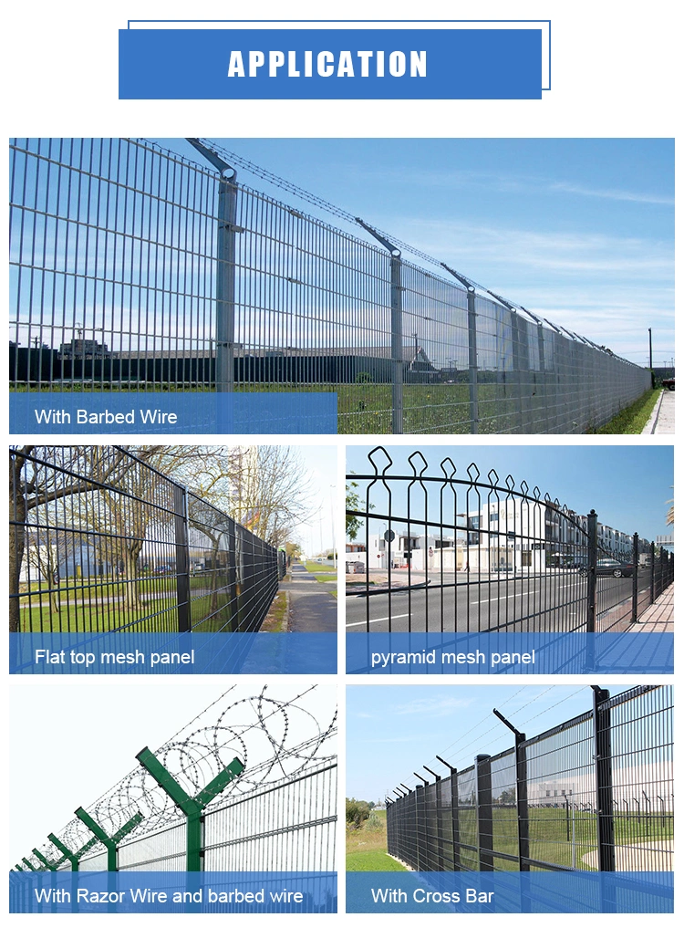 Hebei Factory Galvanized Wire 656 Double Wire Fence 2D Panels