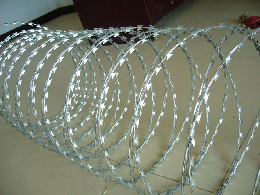 Perimeter Barrier Galvanised Bto-22 Barbed Razor Wire Concertina Wire