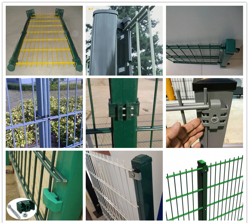 PVC Coated 868 656 Welded Double Wire Garden Fence Panel