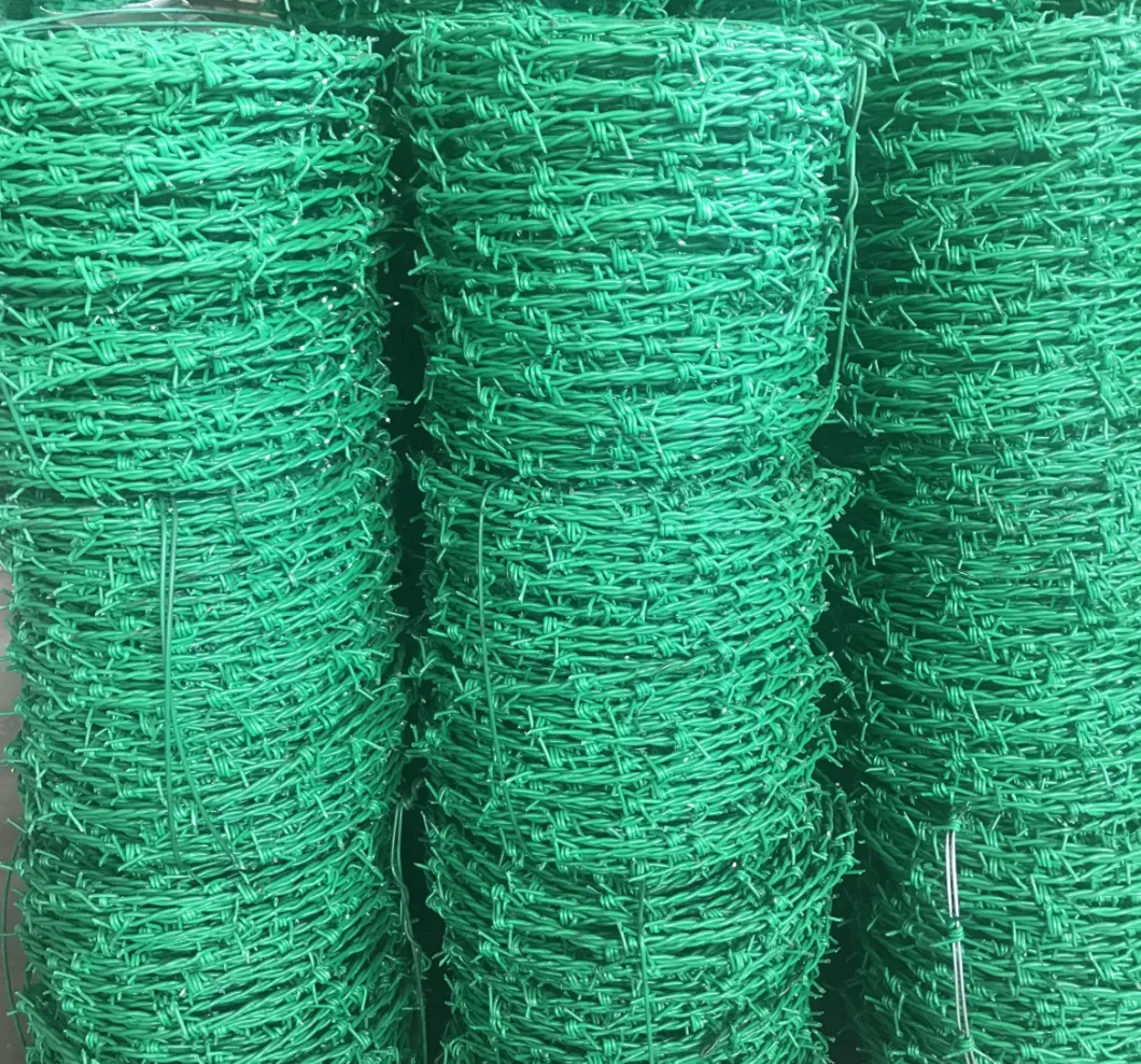 2.0mm * 2.0mm PVC/Plastic Coated Galvanized Barbed Wire