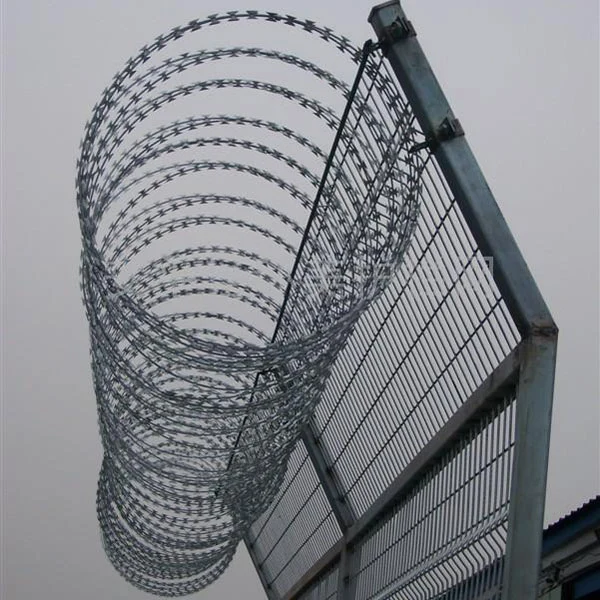 Perimeter Barrier Galvanised Bto-22 Barbed Razor Wire Concertina Wire