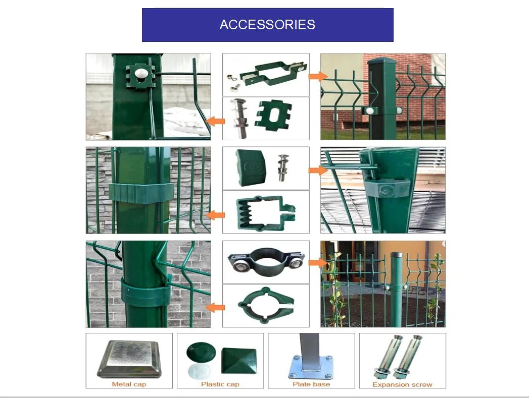 Portable Low Price Rodent Proof 3D Curved Motor Way Green PVC Coated Galvanized Bending Wire Mesh Fence