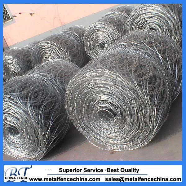 Perimeter Barrier Galvanised Bto-22 Barbed Razor Wire Concertina Wire