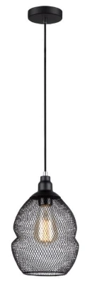 1 Light E27 Black Wire Shade Pendant Lamp (HL-1821-PL)