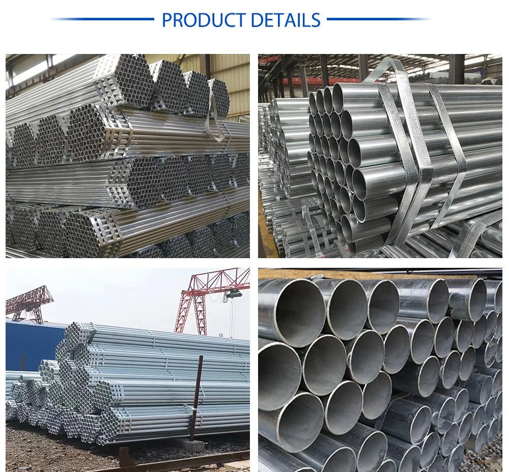 Q195 Q235 Q345 Galvanized Iron Pipe Manufacturer Hot DIP Galvanized Steel Pipe Gi Round Tube