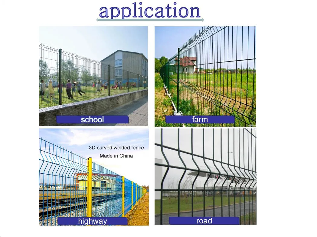 Portable Low Price Rodent Proof 3D Curved Motor Way Green PVC Coated Galvanized Bending Wire Mesh Fence