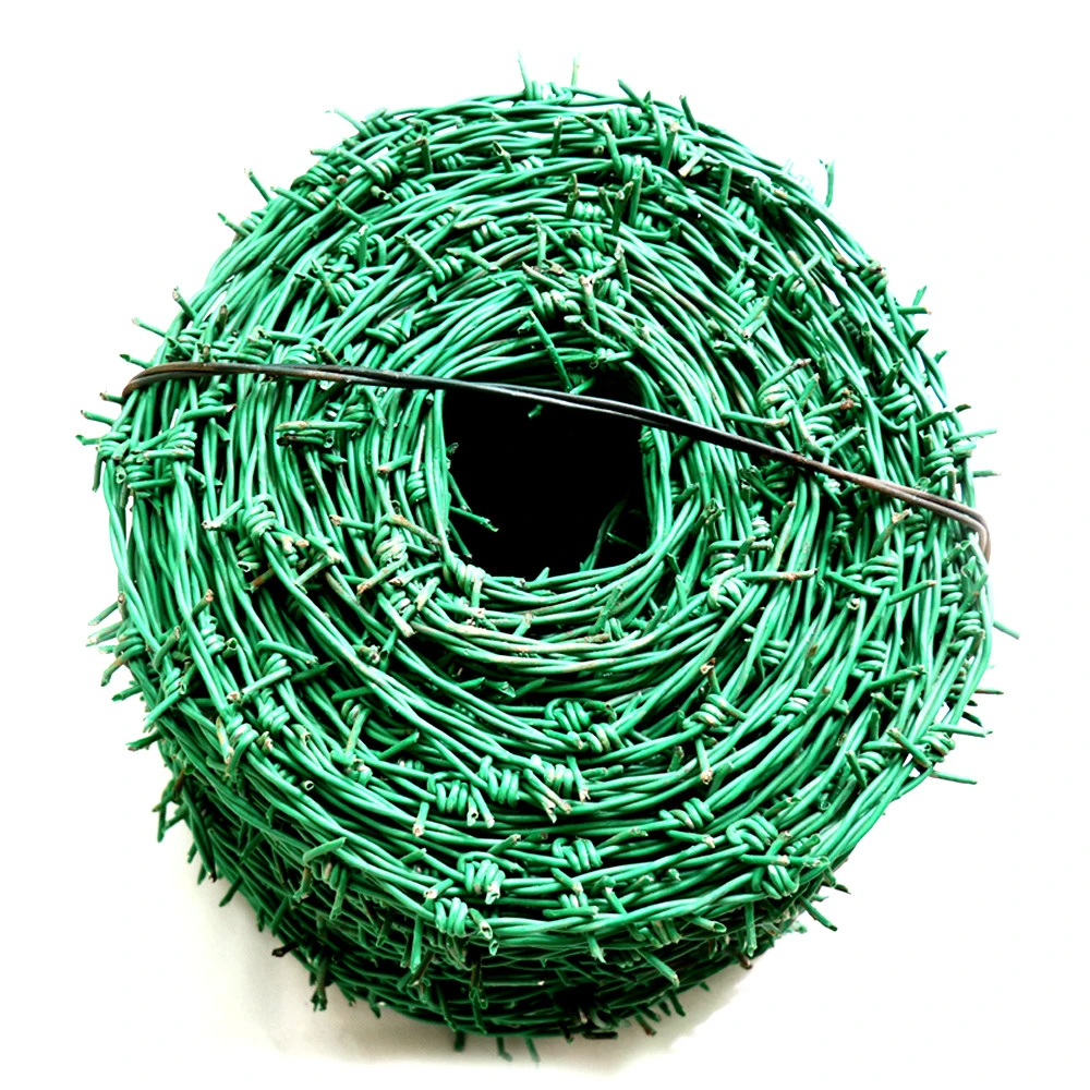 The Green Coated Barbed Wire with Cheap Price in Guangzhou