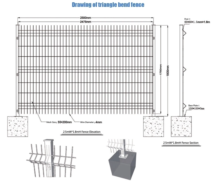 High Quality Farm Garden PVC Coated 3D Folding Welded Wire Mesh Fence