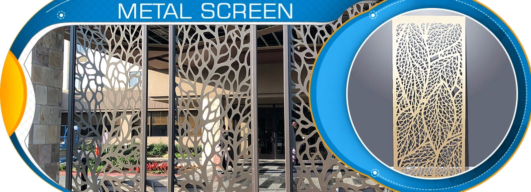 Stainless Steel Metal Screen Room Decoration Materials, Laser Cut Landscaping Garden Building Decoration Metal Screen