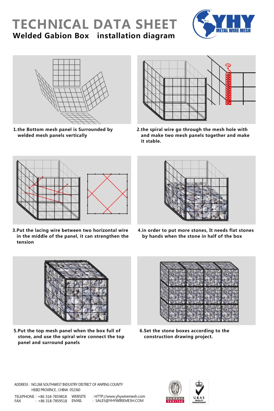 Hot Sale High Relibility Gabion Retaining Wall by Galvanized Iron Welded Wire Mesh