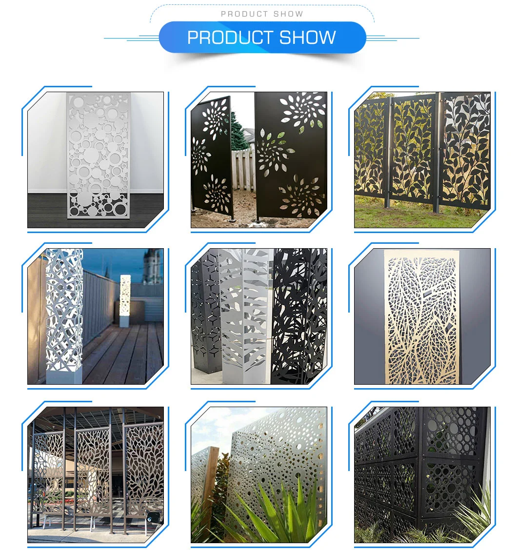 Stainless Steel Metal Screen Room Decoration Materials, Laser Cut Landscaping Garden Building Decoration Metal Screen