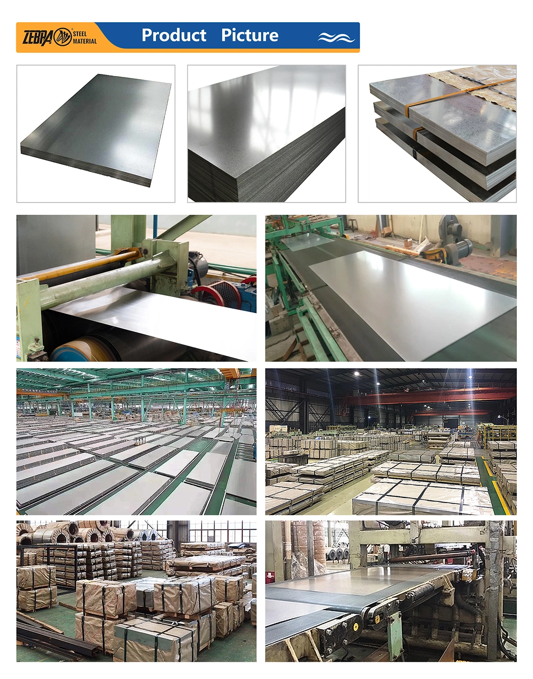 HS Code72104900 Hot DIP Galvanized Steel Metal Iron Plate Steel Sheet