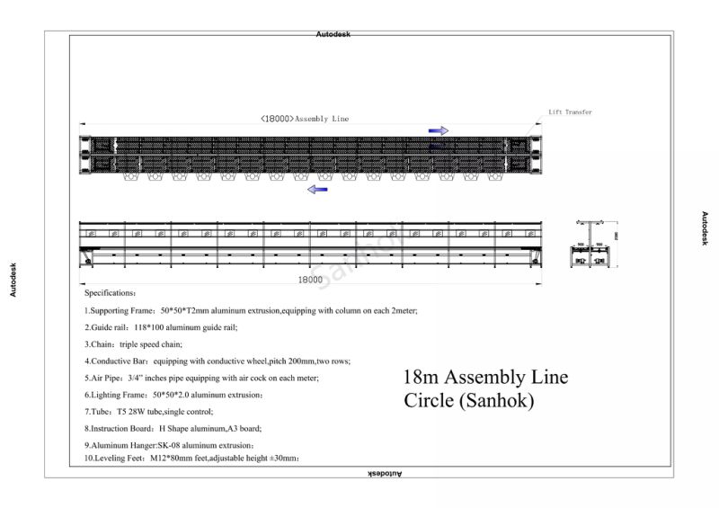 Sanhok Chain Conveyor Aluminum Automatic Induction Cooker Stove Assembly Line Including Aging Line