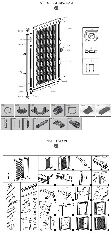 Sliding Doors Balconies Multi-Purpose Roll-up Screen Windows Retractable Screen