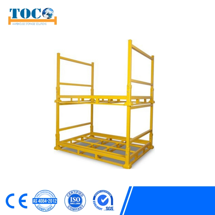 Durable Metal Window Door Collapsible Pallet Stacking Equipment with Wheels