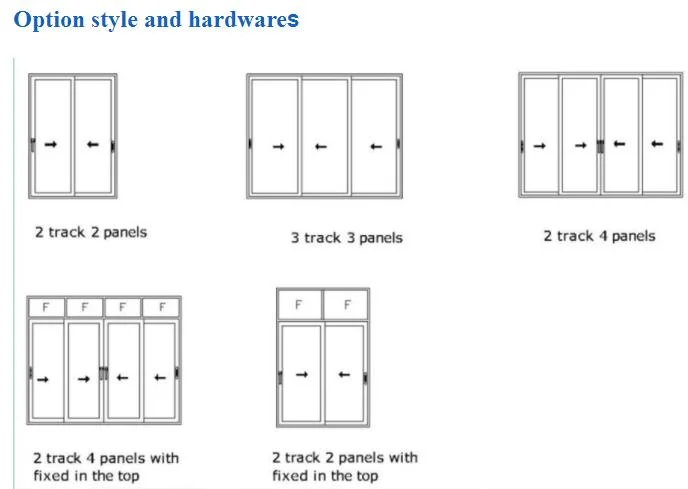 Modern House Exterior Windows and Doors Security Patio Door Aluminium Glass Sliding Door