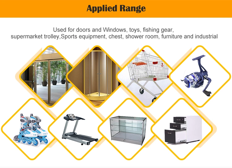 Glass Balcony Door Bottom Roller with Aluminum Alloy Shaft