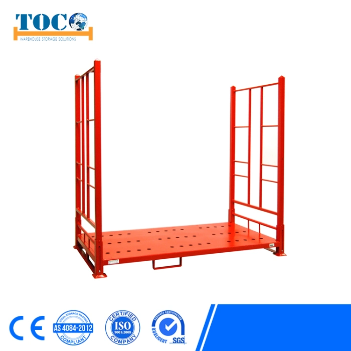 Durable Metal Window Door Collapsible Pallet Stacking Equipment with Wheels