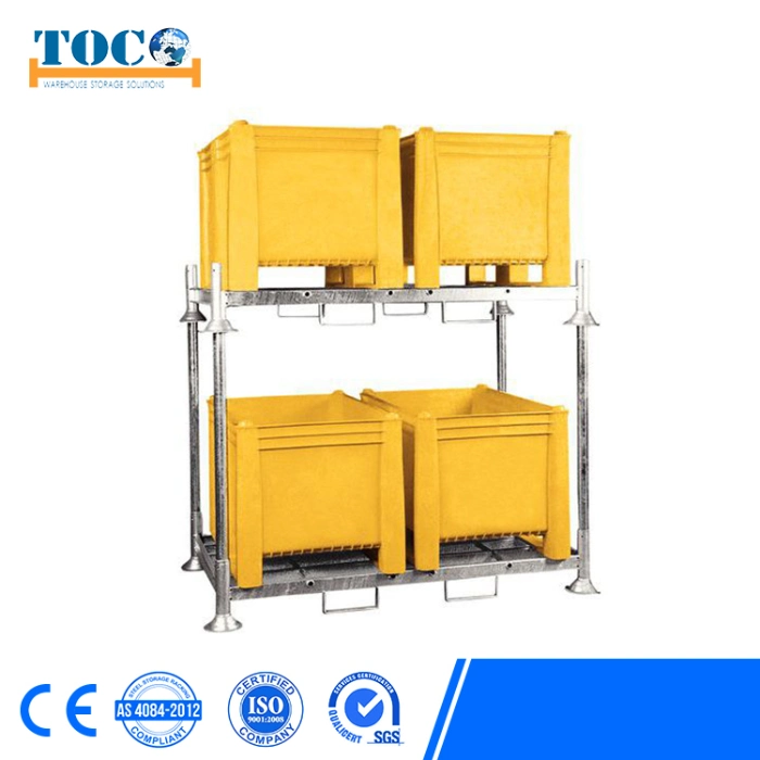 Durable Metal Window Door Collapsible Pallet Stacking Equipment with Wheels