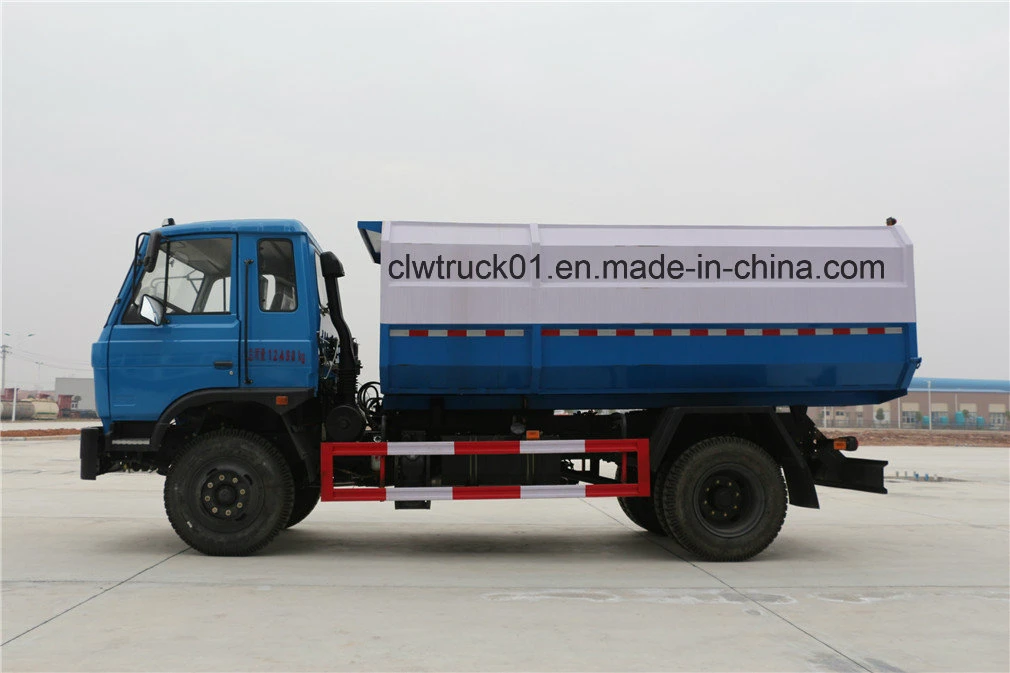 Side Loader Dongfeng 6 Wheel 8m3 Hanging Bucket Garbage Truck