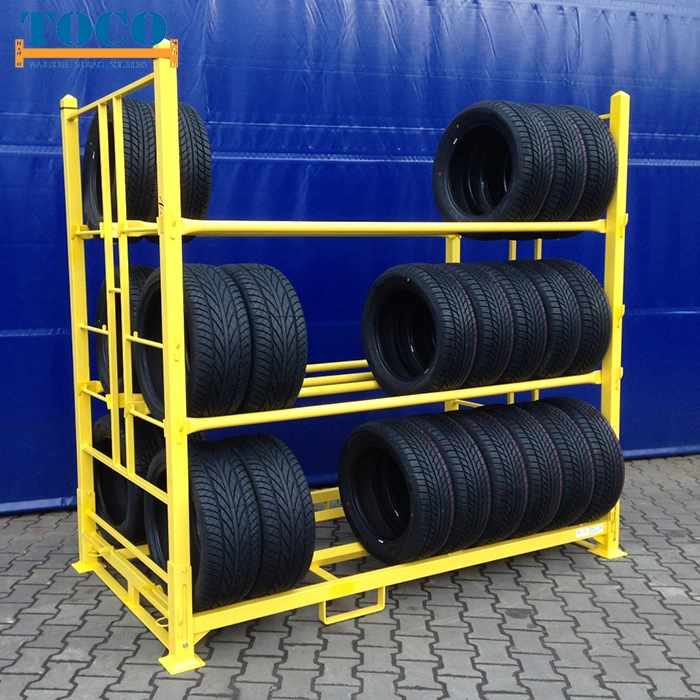 Durable Metal Window Door Collapsible Pallet Stacking Equipment with Wheels