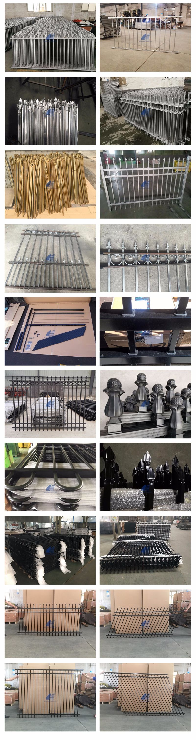 Aluminum Tubular Fence for Swimming Pool Fence with Powder Coated Spear Top