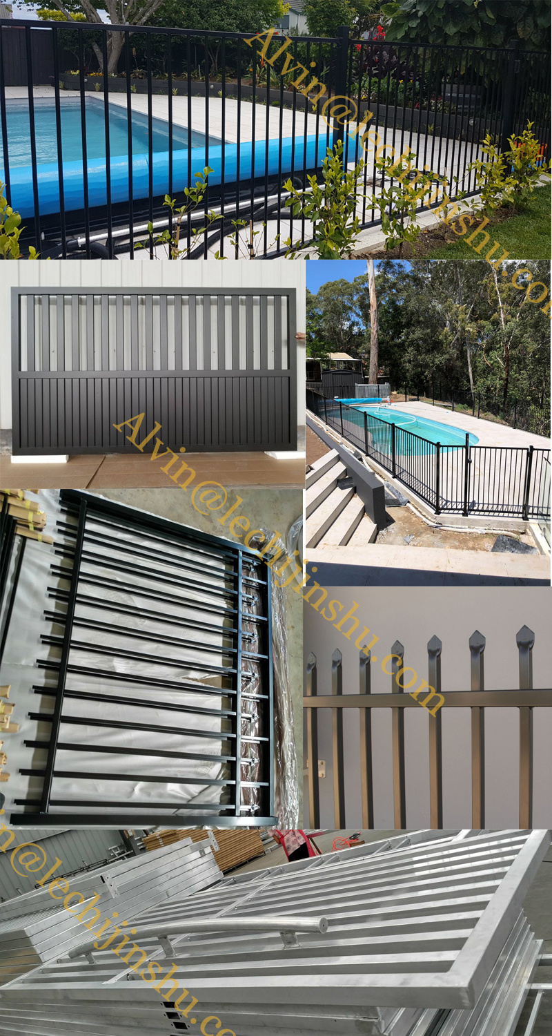 Anti Thief Zinc Steel Back and Front Yard Fences Galvanized Iron Anti Climb Building Fence Yard Guard Fence