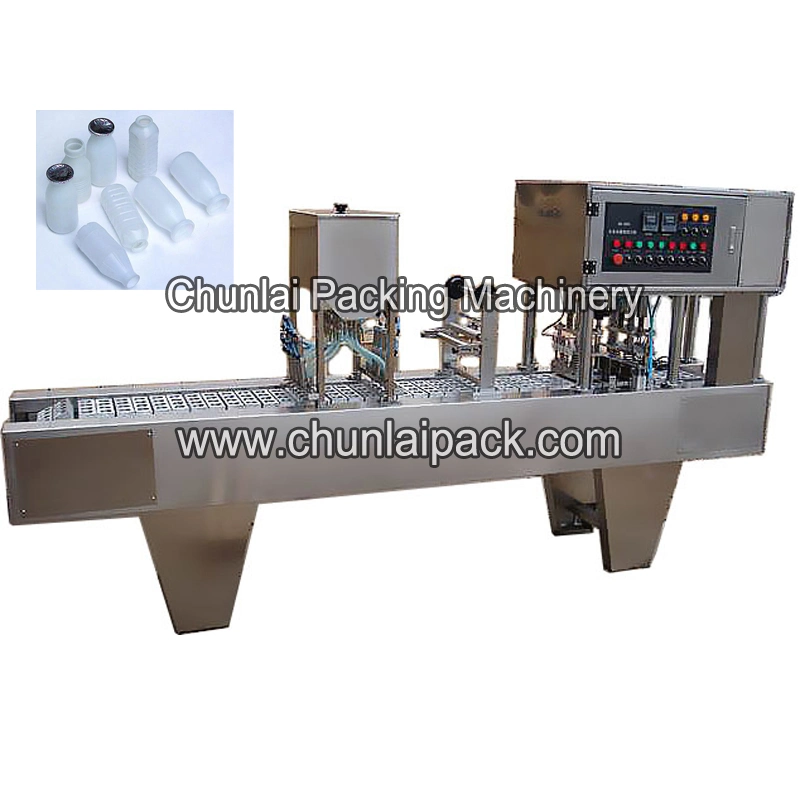 Full-Automatic Drinking Milk Bottle Filling and Sealing Machine